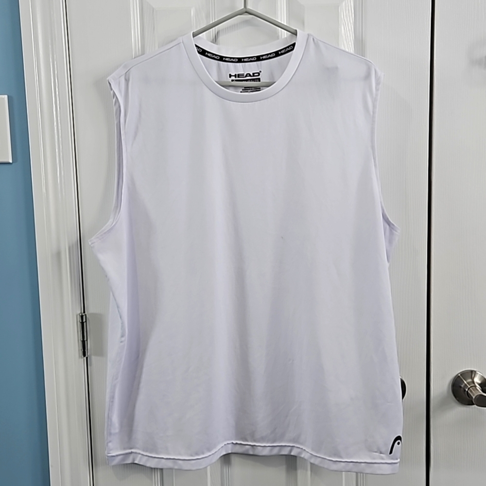 Head sleveless top color white size xl
